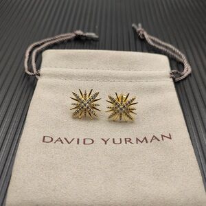 David Yurman Gold and Black Men's Earrings